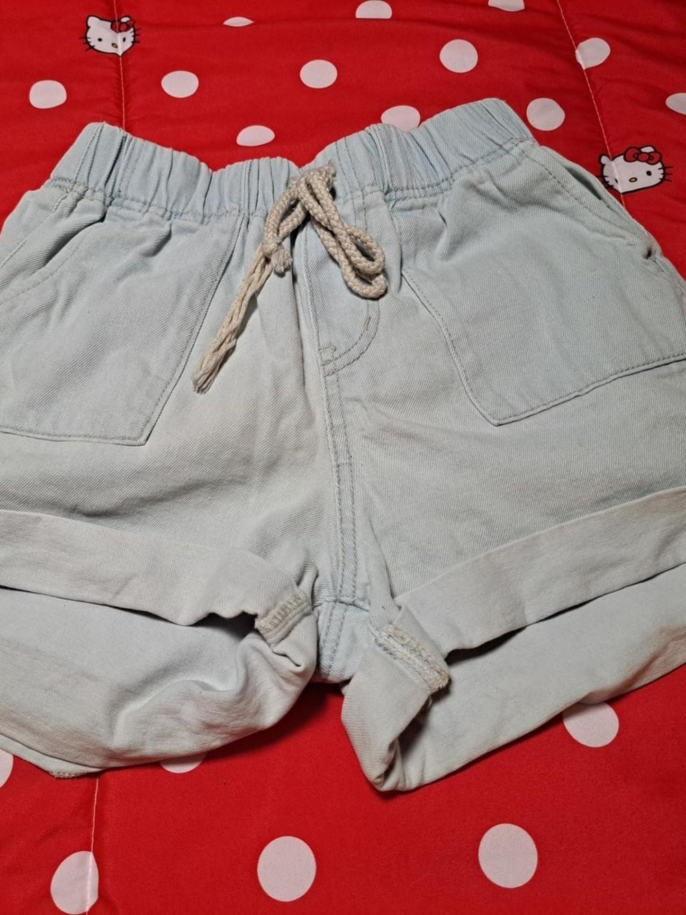 No Boundaries Light Blue Drawstring Women’s Shorts